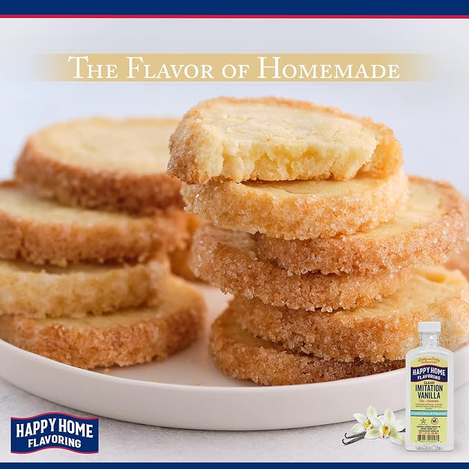 Happy Home Clear Imitation Vanilla Flavoring, Non-Alcoholic, Certified Kosher, 7 oz.