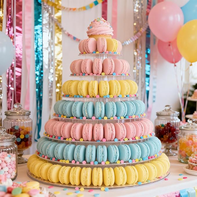 Twisweet Pastel Sprinkles 6-Cell 6.7oz, Edible Sugar Sprinkles Variety Pack for Cake Decorating, Jimmies Nonpareils Sanding Sugar & Candy Shapes, Cupcake Toppers for Birthday, Baby Shower, Cookies