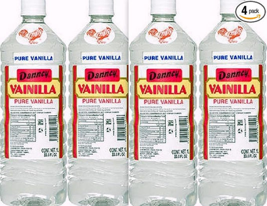 4 X Danncy Clear Pure Mexican Vanilla Extract From Mexico 33oz Each 4 Plastic Bottle Lot Sealed
