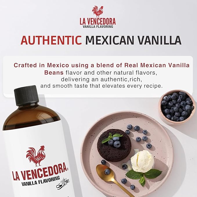 La Vencedora Mexican Vanilla – Large 32oz Bottles (Pack of 2) – Traditional Vanilla Flavoring for Baking, Cooking & Desserts – Made in Mexico