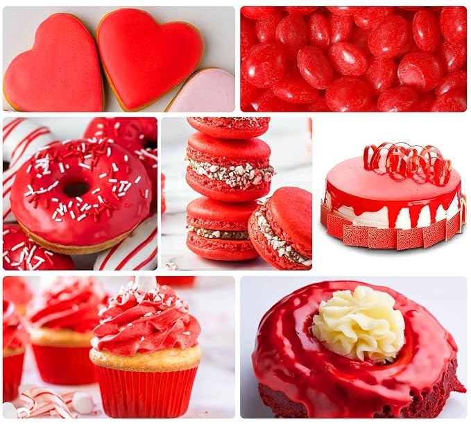 Oil Based Food Coloring Set, Red Velvet Oil Based Food Coloring for Chocolate, Food Grade Food Color Dye for Candy Melts, Baking, Icing, Frosting and Cake Decorating, Flavorless Vibrant - 55g/Bottle