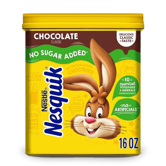 Nesquik Chocolate Powder No Sugar Added, 16 oz