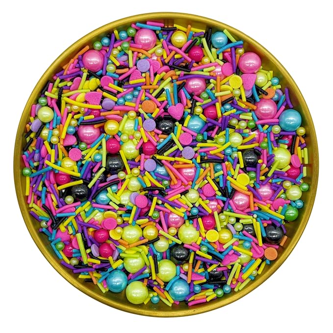 Dynastang Disco Themed Sprinkles Mixed Style Edible Cake Decorations Cupcake Toppers Cookie Perfect for Cakes, Cupcakes, Desserts Toppings 3OZ