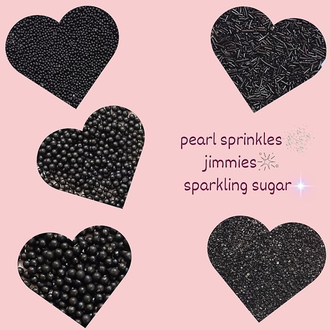 Confect Halloween Black Sprinkles Mix – Ghostly Afterparty Edition with Edible Dragees, Jimmies & Sparkling Sugar – Assorted Pack of 5 for Cake & Cupcake Decorating, Birthday & Party Baking Decor | Vegan, Gluten-Free, Nut-Free, Soy-Free, Dairy-Free - 5 Oz