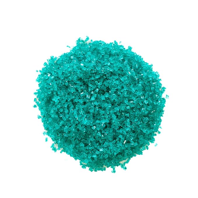 Bakerpan Teal Sugar Sprinkles for Baking - 7 oz Coarse Sparkling Decorating Sugar Crystals for Baking Topping, Cookies & Cupcakes | Kosher, Gluten-Free, Made in USA