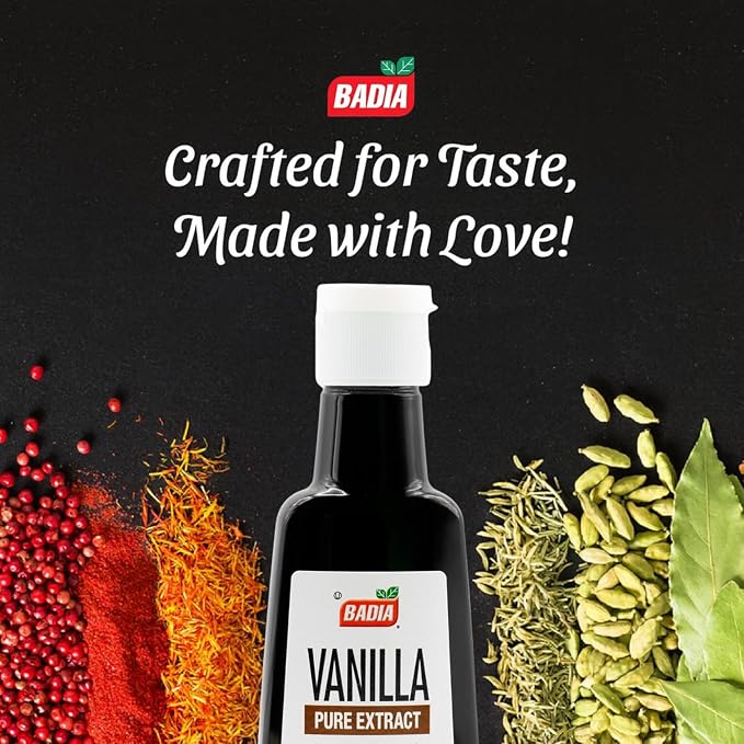 Badia Vanilla Pure Extract, 2 fl oz – Rich Baking Flavor for Desserts, Pastries & Drinks