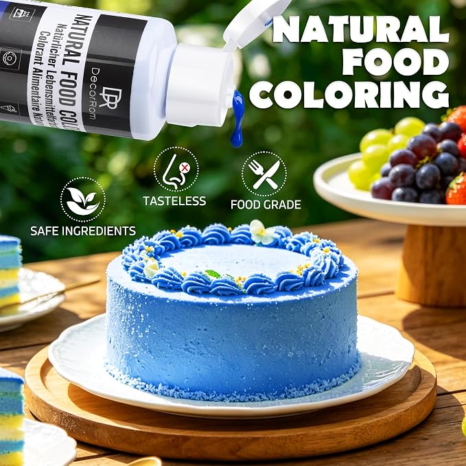 Natural Black Food Coloring - Dye Free Natural Food Dye, FD&C Artificial Dye Free Liquid Food Coloring for Baking, Cake Decorating, Frosting, Icing, Easter Eggs, Fondant, Cookies & More, 2 fl. oz