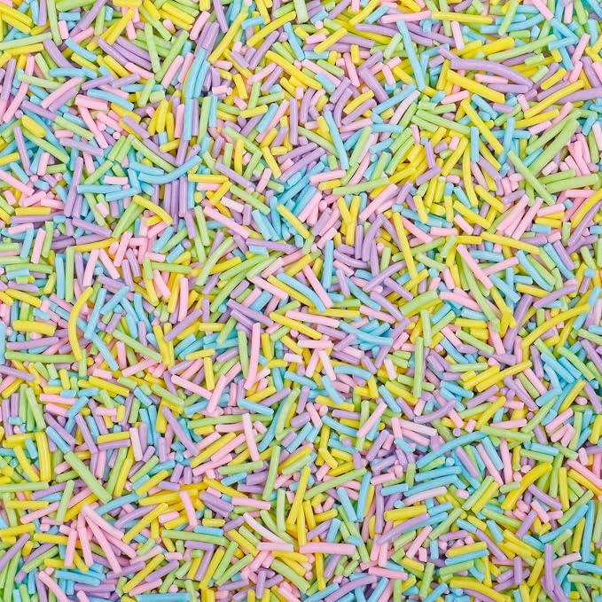 Easter Jimmies Sprinkles, Edible Pastel Sprinkles for Baking Topping, Cupcakes, Cookies, Ice Cream & Cake Decorating, Spring Baby Shower Birthday Party Supplies