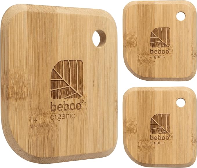 Scraper, Premium Italian Design Bamboo Pot & Pan Scraper Set (3 Pcs)