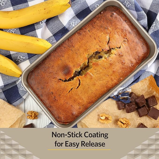 Glad Loaf Baking Pan Nonstick - Heavy Duty Metal Bakeware for Bread and Cakes, 9.5 x 5.5 x 3 inches | (Pack of 6)