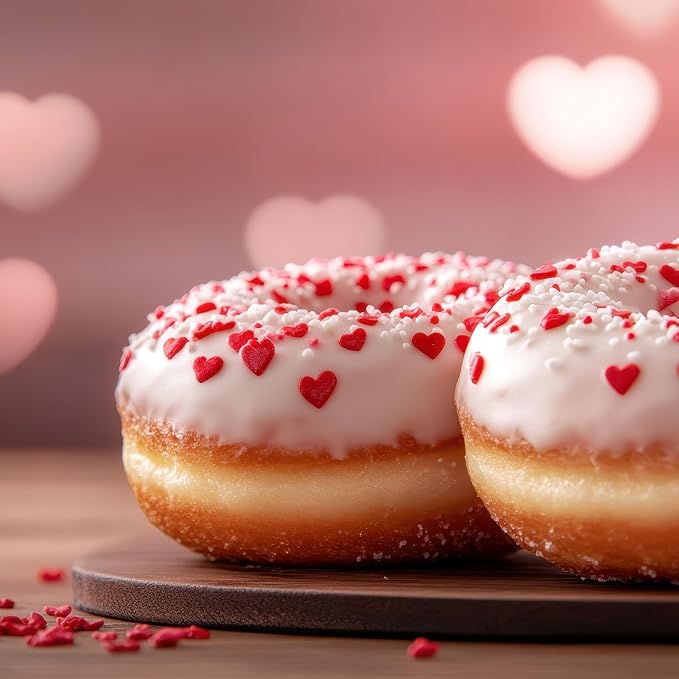 Red Hearts Sprinkles 2 oz, Sprinkles For Cake Decorating, Baking, Ice Cream & More, The Hampton Candy Company