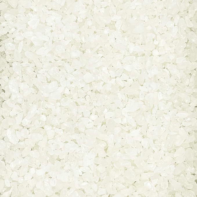 Fruidles Natural White Rock Sugar For Tea and Coffee, Clear Pure Cane Sugar Crystals, Dissolves Quickly, Resealable Bag (Half-Pound)