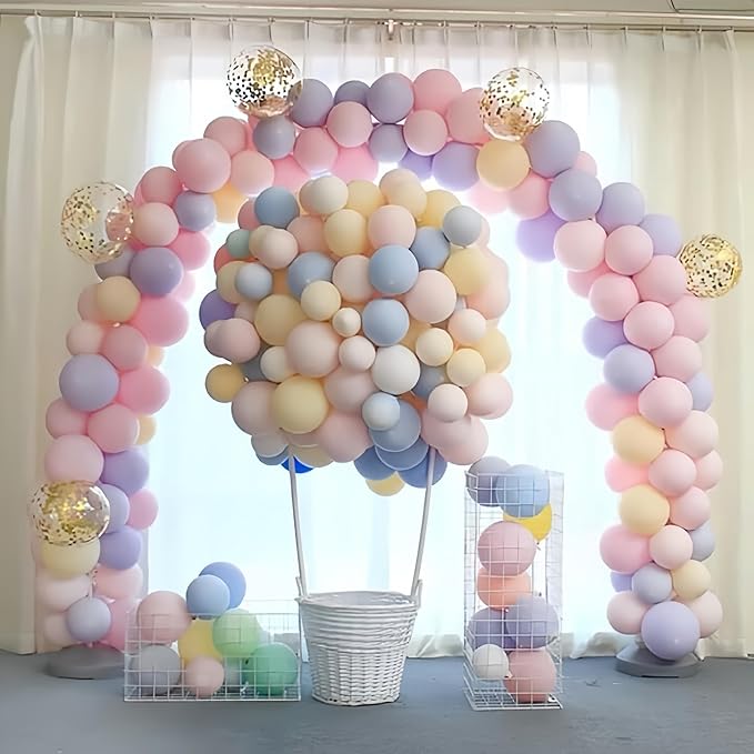 Balloon Arch Kit with Balloon Pump Electric, Improved Balloon Arch Stand with Base for Birthday Gender Reveal Baby Shower Balloons Party Decorations