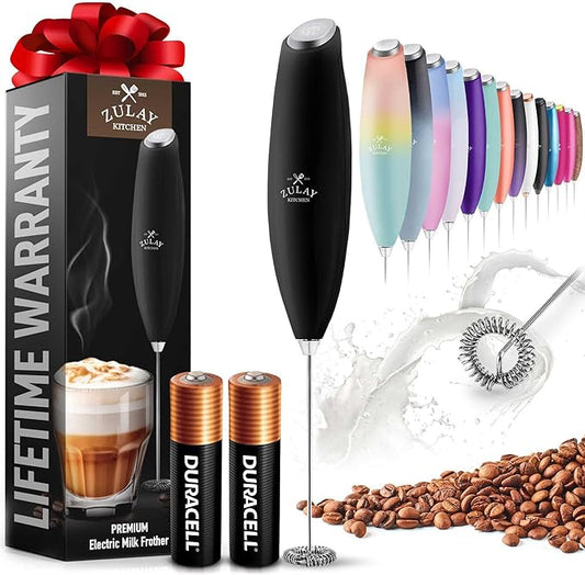 Mini & Mighty Milk Frother Wand – Powerful Handheld Coffee Frother, Battery Operated Drink Mixer – Compact Pocket Size – Detachable Whisk for Latte, Cappuccino, Matcha, Hot Chocolate