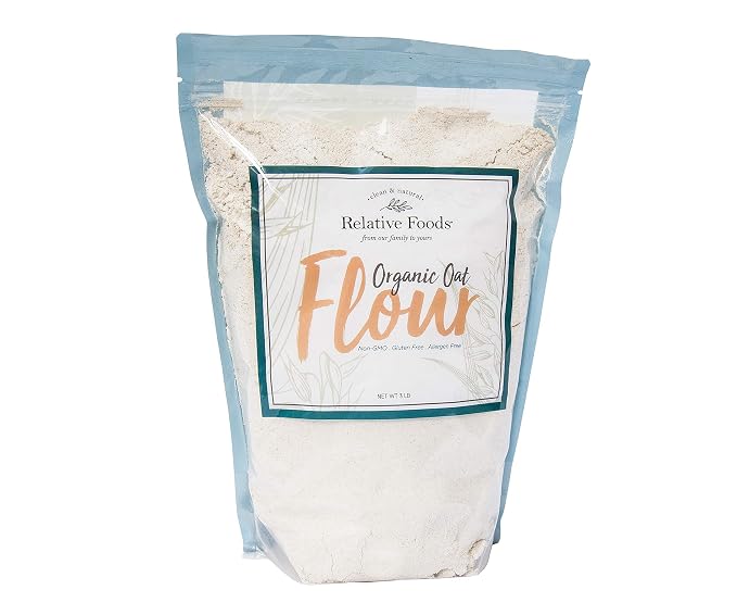 Gluten Free Oat Flour (3 pounds) - Low-carb organic Oat Flour with protein & dietary fiber - Vegan and substitute for wheat - Non-GMO and Organic for baking cooking & more