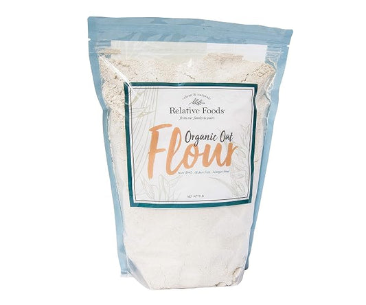 Gluten Free Oat Flour (3 pounds) - Low-carb organic Oat Flour with protein & dietary fiber - Vegan and substitute for wheat - Non-GMO and Organic for baking cooking & more