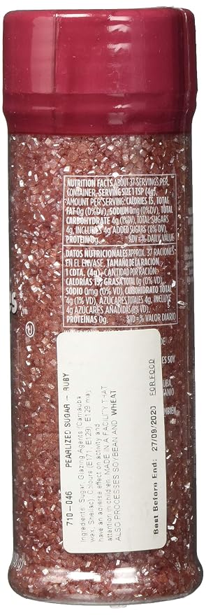 Wilton Pearilized Sugar Food Decorative, Ruby,Red (Pack of 2)