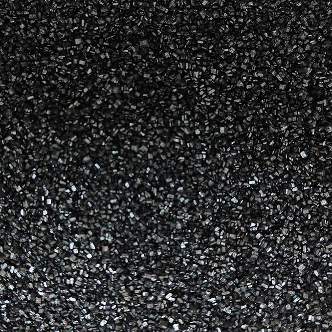 Black Sprinkles for Baking, Black Sanding Sugar Crystals, 4.23 ounces Edible Sparkling Coarse Sugar Sprinkles for Cake Decorating, Cupcake Topper, Cookie Toppings, Wedding Birthday Christmas Supplies
