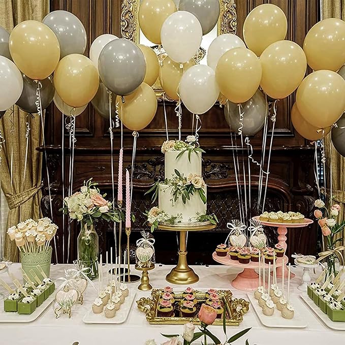 PartyWoo Tan Balloons 100 pcs Different Sizes of 18 12 10 5 Inch Light Brown Neutral Boho Coffee Balloon Arch Kit Garland for Wedding Baby Shower Safari Woodland Birthday Party Decorations Tan-F19