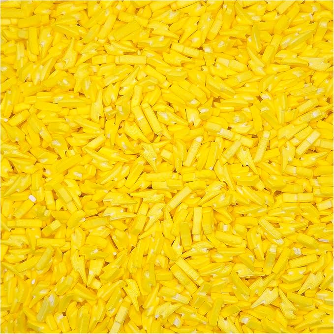 NCS Thick Lightning Bolt Shaped Edible Sprinkles – Yellow Cupcake, Cake & Cookie Decorations, 7 oz