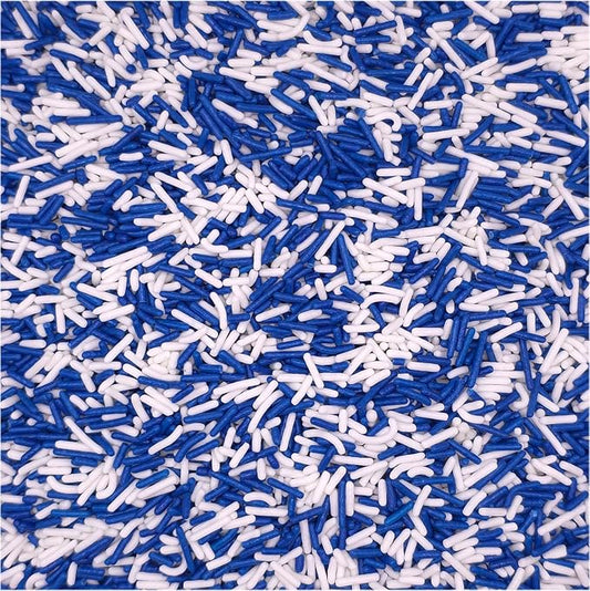 NCS Dark Blue & White Jimmies Edible Sprinkles – Cupcake, Cake & Cookie Decorations, 7 oz