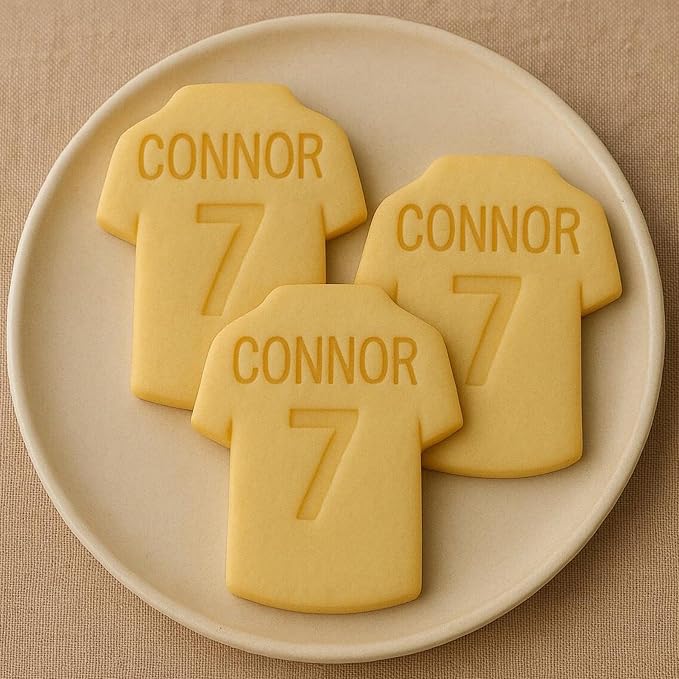 Mostop Custom Soccer Cookie Cutter with Stampers, 3D Love Soccer Cookie Cutter Set, Cake Decoration Tools Birthday Party Supplies Favors
