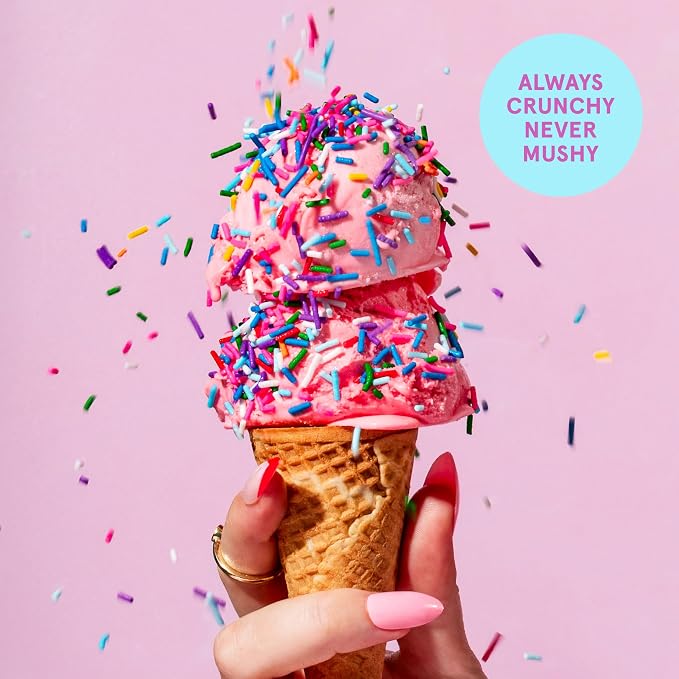 Fancy Sprinkles Sundae Best Sprinkle Set | Classic & Deluxe Rainbow Crunchy Jimmies | Ice Cream, Cake, Cupcake & Cookie Decorating | Birthday & Summer Parties | 2 Pack (0.5c)