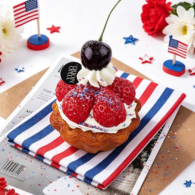 Red White and Blue Sprinkles for Cake Decorating, 4th of july Sanding Sugar 130g/4.6oz, Cupcake, Cookie and Donuts Toppings, Wedding, Birthday Party Supplies