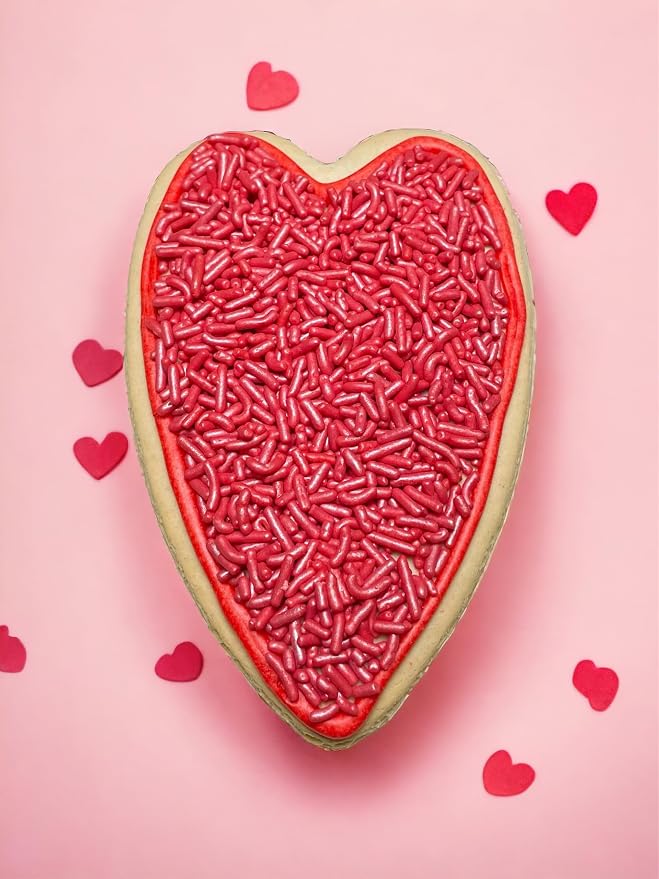 SHIMMER PEARLIZED RED SPRINKLES- Jimmies, Cupcakes,Cookies,Cakes Decorating, Topper, Bulk Candy,Dairy Free, Nut Free, Gluten Free, Soy Free, Vegan, Egg Free, Kosher,