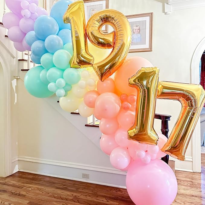 Voircoloria 90pack Light Pink Balloons Different Size 18/12/10/5 Inch Pastel Pink Balloon Garland Arch Kit for Boys Girls Birthday Party, Baby Shower, Wedding, Gender Reveal, Baby Shower Decorations