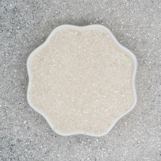 White Sanding Sugar | White Sprinkles | Edible Coarse Sugar Crystals | For Baking Dessert Decorating, Cake, Cupcake, Cookie, Ice Cream | Wedding Christmas Holiday Party | 4.6 Ounces