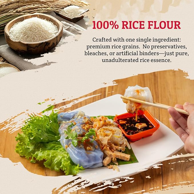 52USA Thai Rice Flour 32 Ounce (Basic), 1 Pound (Pack of 2), Rice Flour for Baking or Cooking, Product of Thailand, All Natural White Rice Flour, Vegan
