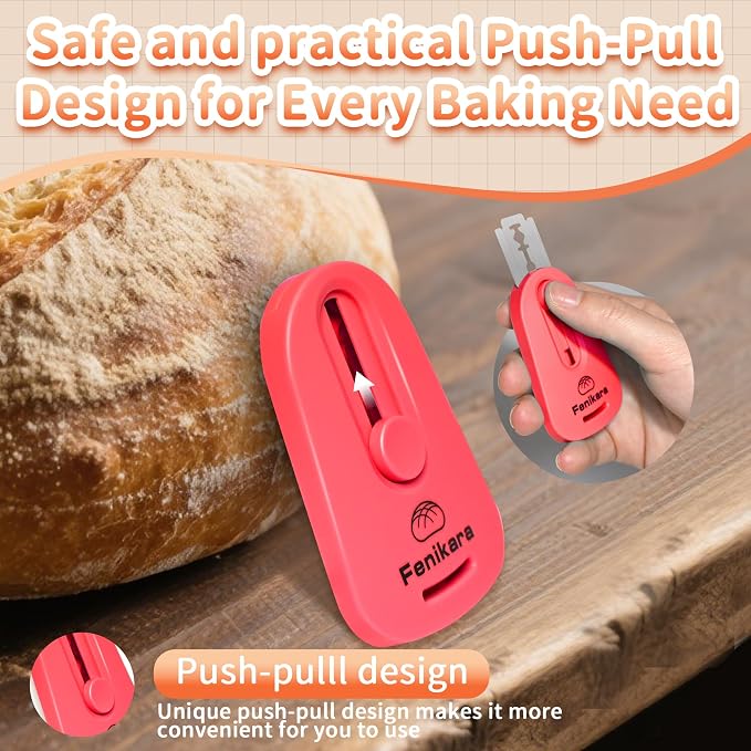 3PCS Upgraded Magnetic Sourdough Scoring Tool & Versatile Bread Scoring Tool- Professional Bread Lame for Sourdough Bread baking & Bread Making Tools - Scoring Patterns booklet & Razor Blades