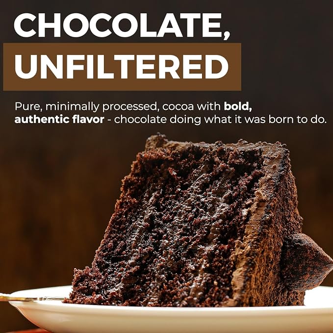 Organic Cocoa Powder (8 oz) Premium Cocoa, Bold Rich Flavor, Perfect for Baking, Fair Trade Certified, 100% Unsweetened Cocoa Powder, Non-GMO Sourced, Verified Gluten Free
