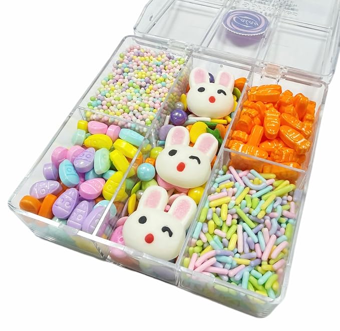 Sentovac Easter Rabit Carrot and Egg Mixing Cake Sprinkles Cake and Cupcake Topper Decorations Sprinkles for Decorating Party Supplies
