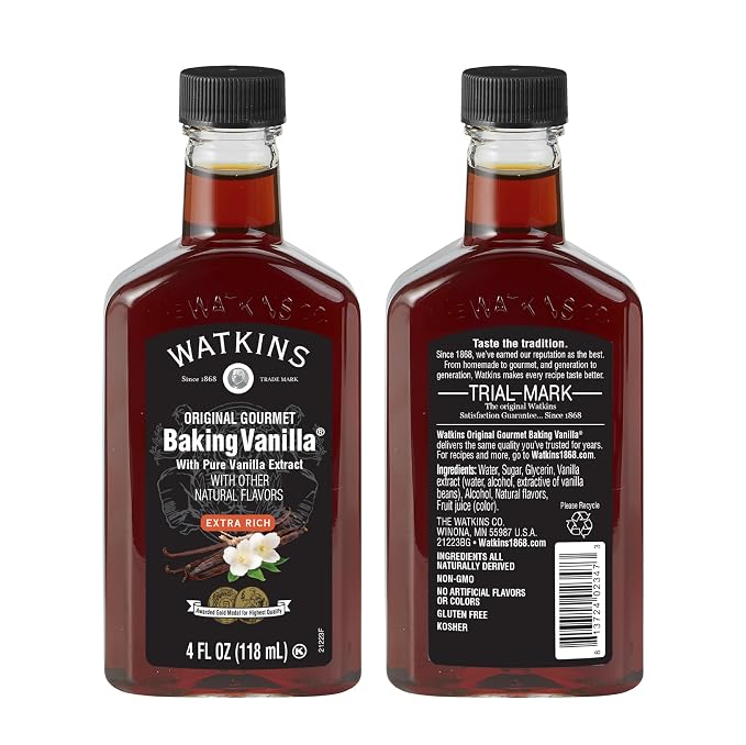 Watkins All Natural Original Gourmet Baking Vanilla Extract, 4 Fl Oz (Pack of 1)