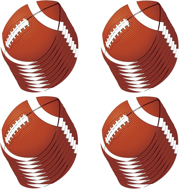 Vuzvuv 60Pcs 6In Paper Football Party Cutouts with 120Pcs Glue Points,Ball Cut Outs Bulletin Board Decorations for Sport Theme Birthday Classroom Party Decor Supplies