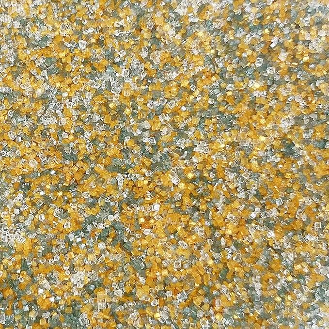 Sentovac Gold Sliver White Sanding Sugar Crystals for Baking Edible Coarse Crystals Sparkling Sugar Sprinkles Cake Cookie Cupcake Topper Ice Cream Decoration Supplies