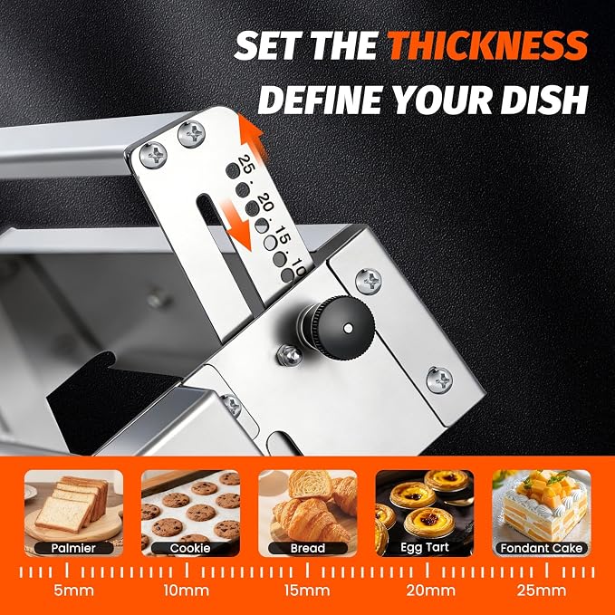 Folding Dough Sheeter Machine, 15.5" Dough Sheeter with 10 Adjustable Thickness Settings (0-17.5mm), Manual Stainless Steel Dough Roller for Home and Commercial Bakeries