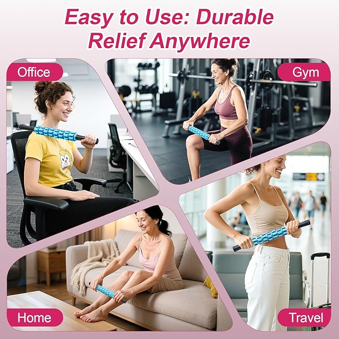 ZanLLW Massage Roller, Muscle Roller Stick, Therapy Roller Stick for Legs, Calf, Thigh, Lipo Roller for Relief Muscles, Deep Tissue Massage Rolling Pin for Trigger Points, Help Sore Muscle Recovery