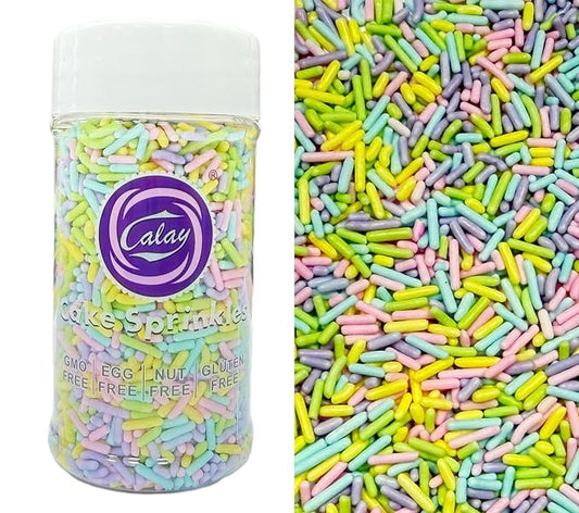 Sentovac Edible Easter Jimmies Sprinkles for Cake Decorating Baking Celebrations Shower Easter Party Supplies 78g/2.75oz