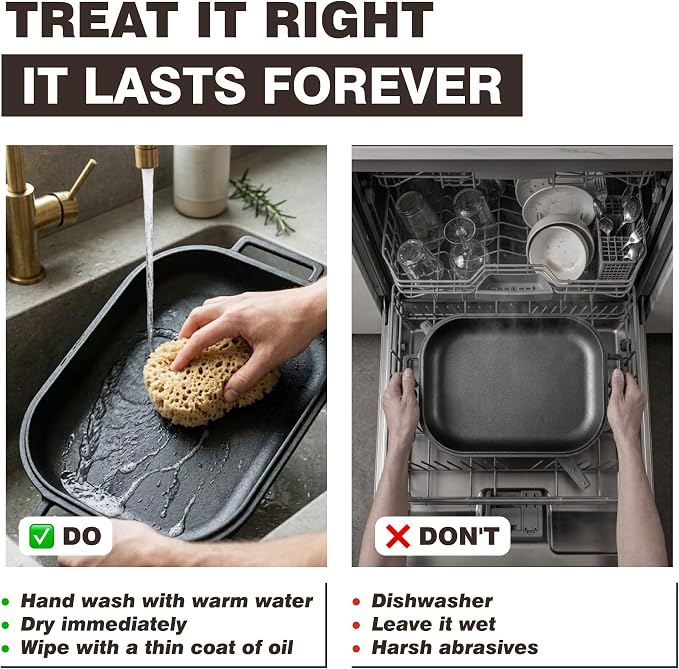 KUHA Cast Iron Bread Oven with Lid | Oval Sourdough Dutch Oven for Bread Baking | Pre-Seasoned Cast Iron Bread Pan | Bread Lame Included