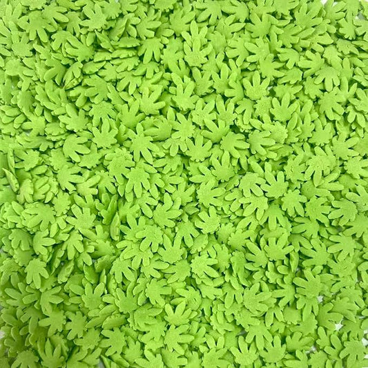 Sentovac Leaf Sprinkles Grass Green St Patricks Day Edible Sprinkle for Cake Decorating Candy Cupcake Cake Topper Cookie Baking Decorations