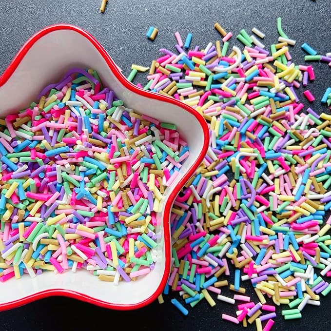 EHOPE 120g Fake Sprinkles Faux Sprinkle Clay Sprinkles Polymer Clay Slices for Nail Art DIY Crafts Cake Phone Case(120G-Clay Slices+ Sugar granules-12Color)