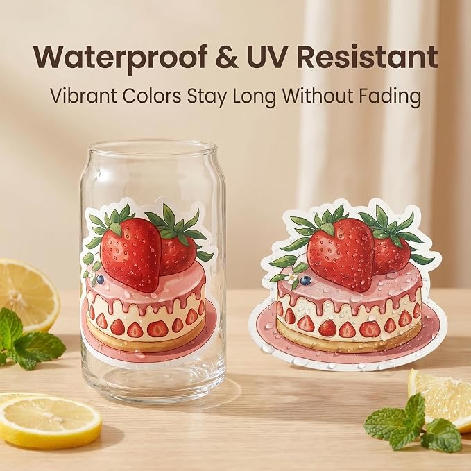100PCS Baking Theme Sticker Pack by Beyond Normal Dessert Bakery Lover Waterproof Vinyl Decals for Planner Journal Scrapbook Water Bottle Cute Craft Accessories for Women Girls Adults