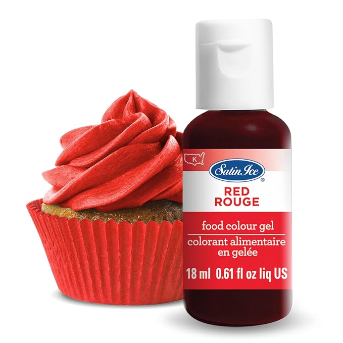 Satin Ice Food Color Liquid Gel, 0.61 fl oz Bottle, Red