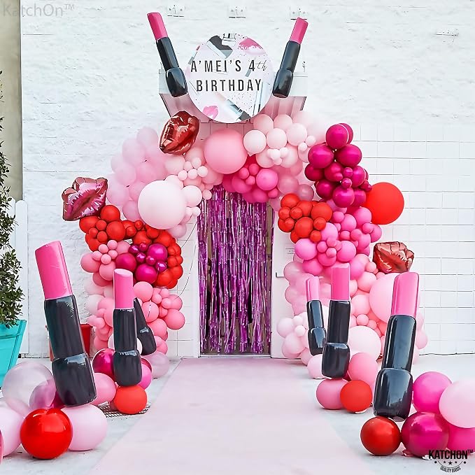 KatchOn, Pink and Red Balloon Arch Kit - Huge 18 Inch, Pack of 186 | Red and Pink Balloons for Galentines Decorations, Birthday, Bachelorette, Anniversary Decorations | Valentines Day Decorations