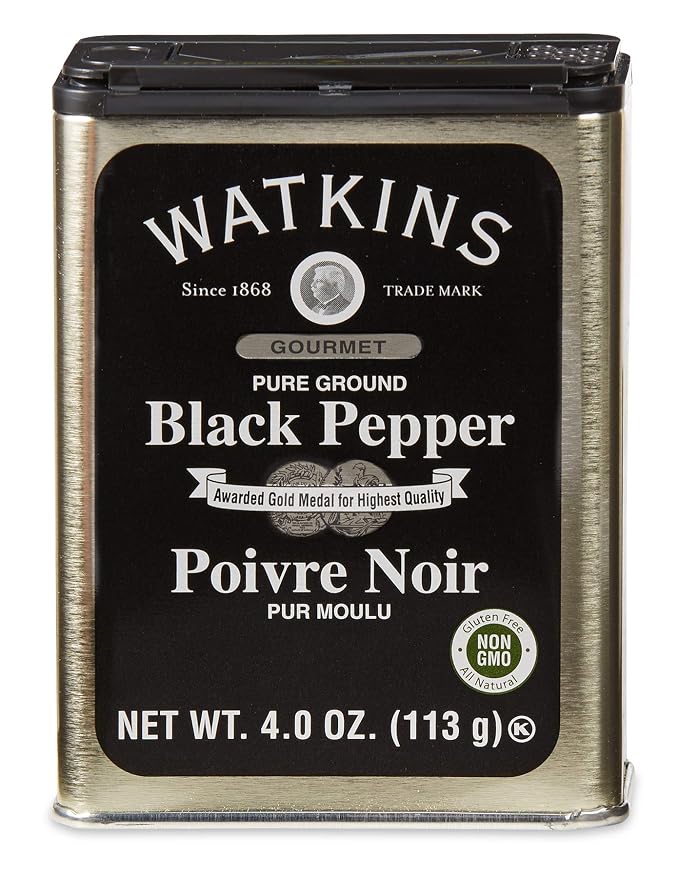 Watkins Organic Pure Ground Black Pepper, 4 oz., 12 Count