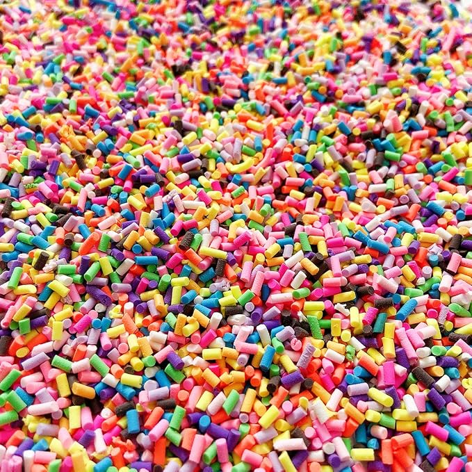 EHOPE 100G Fake Sprinkles Polymer Sprinkles Faux Sprinkles Clay Sprinkles for Nail Art DIY Crafts Cake Phone Case (100G Sugar granules-Purple)