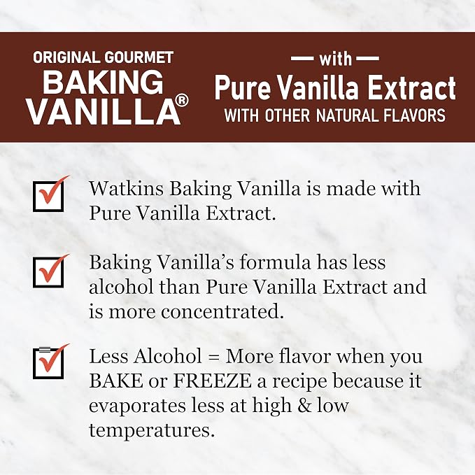 Watkins All Natural Original Gourmet Baking Vanilla, with Pure Vanilla Extract, 11 Fl Oz (Pack of 1) - Packaging May Vary